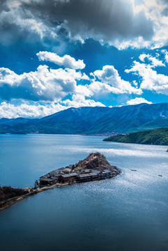 瀘沽湖里格半島豎片