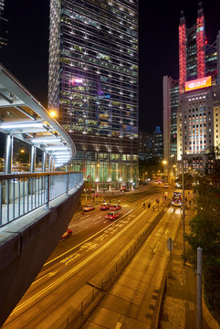 香港中環(huán)城市夜景