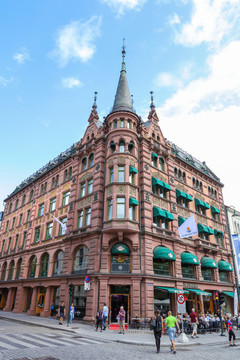 挪威街景尖頂建筑