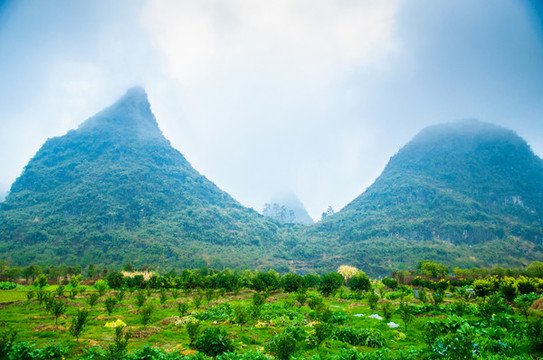 霧色山景風(fēng)光