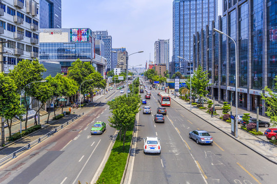 成都城市建筑街道