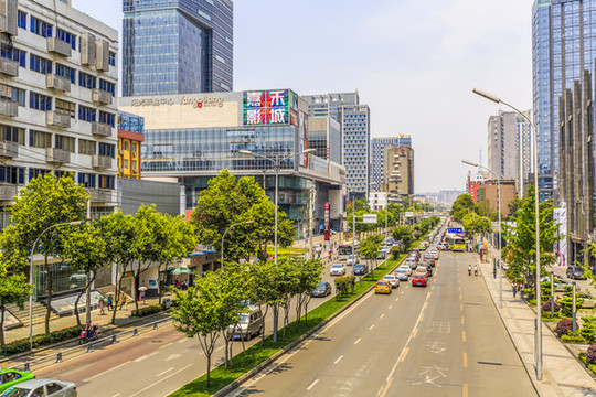 成都城市建筑街道