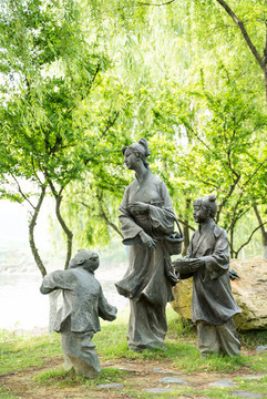 古代端午節(jié)雕塑