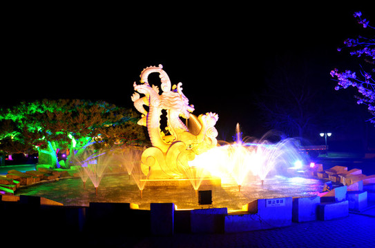 龍王塘櫻花園龍噴泉