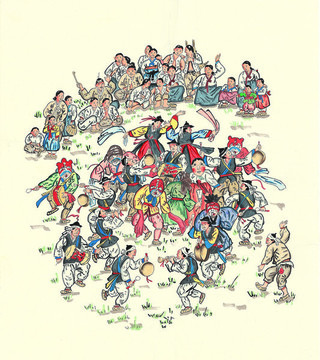 韓國(guó)傳統(tǒng)插畫
