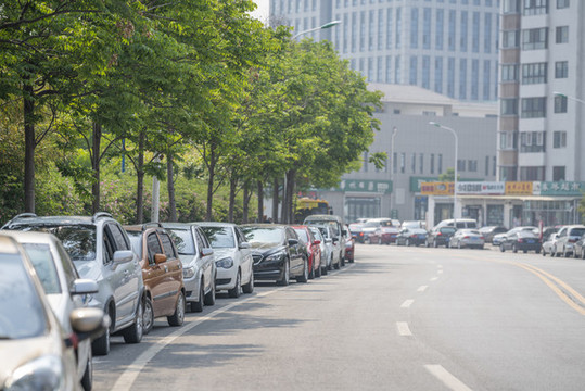 汽車停放路邊
