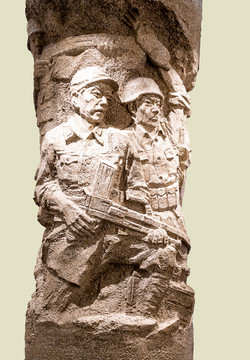 解放軍戰(zhàn)士浮雕