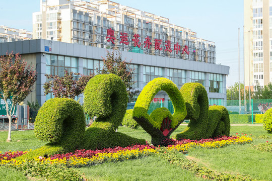 植物雕塑扇面綠化景觀