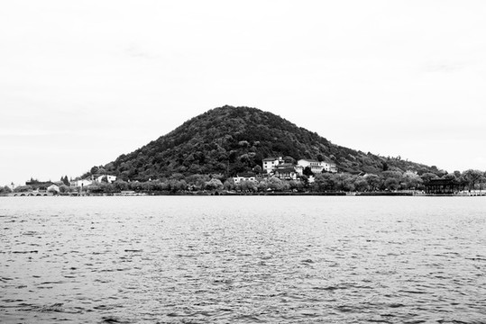 黑白山水風景