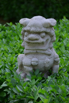 太原文廟里的石獅子
