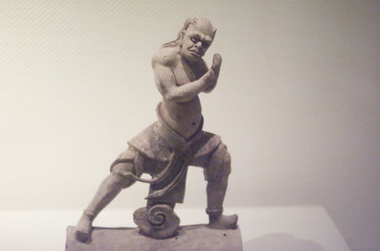 綠釉武士脊飾