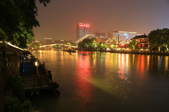 杭州京杭大運河夜景