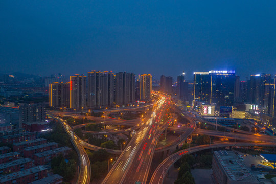 航拍濟(jì)南全幅立交橋13