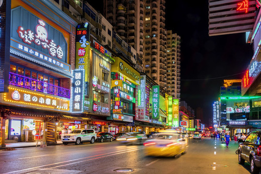 遼寧沈陽西塔街夜景