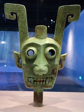 雙面神人青銅頭像