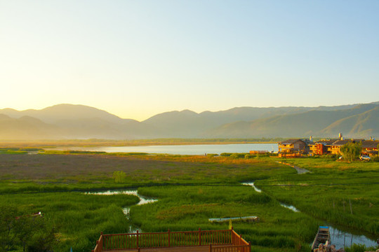 瀘沽湖的早晨