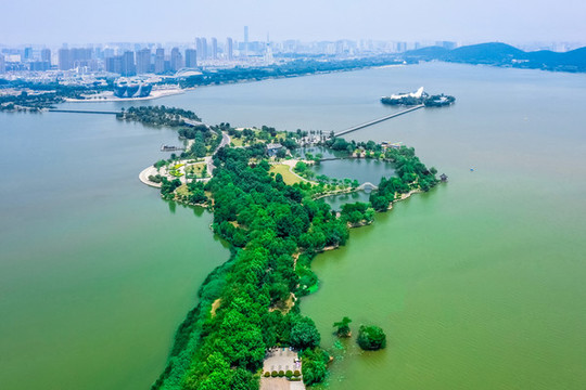航拍徐州云龍湖風景