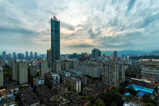 福州城市傍晚風光