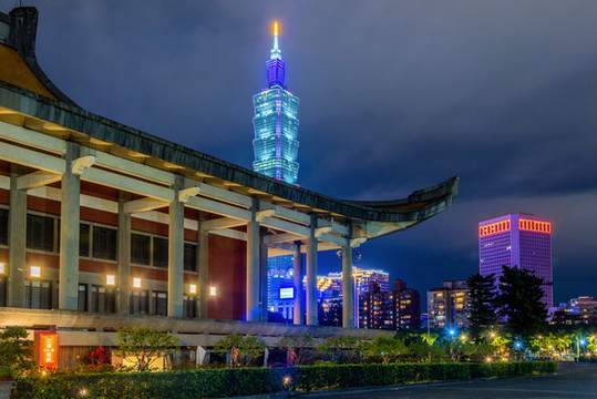 中國(guó)臺(tái)灣臺(tái)北城市夜景風(fēng)光