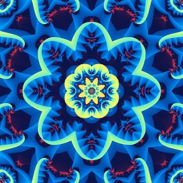 彩色花形圖案