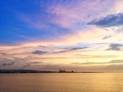海邊日落風(fēng)光背景
