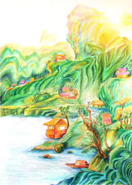風(fēng)景插畫