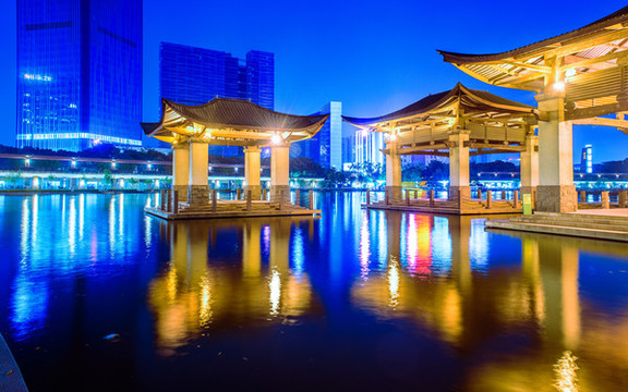佛山千燈湖夜景