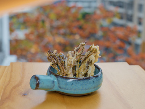 時蔬天婦羅油炸香椿油炸天婦羅