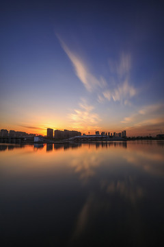 中國山西太原晉陽湖公園風光