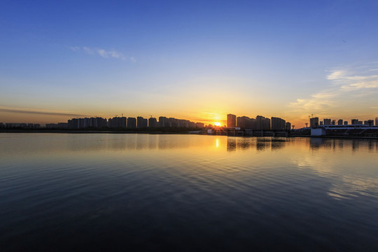 中國山西太原晉陽湖公園風光
