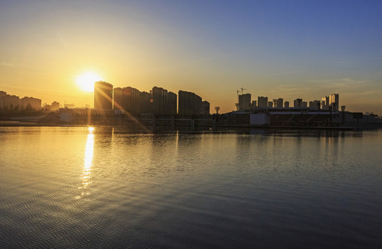 中國山西太原晉陽湖公園風(fēng)光
