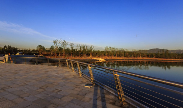 中國山西太原晉陽湖公園風光