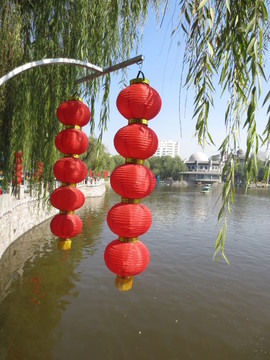 公園里的紅燈籠