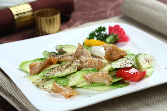 小瓜炒豬頸肉