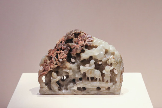 遼金人物山子
