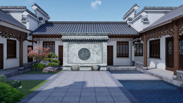 四合院內(nèi)庭院