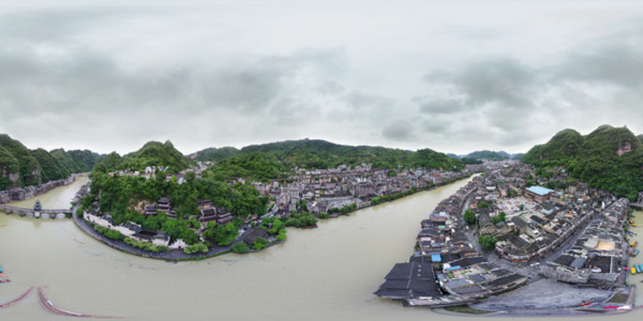 鎮(zhèn)遠(yuǎn)古城全景VR大畫(huà)幅攝影