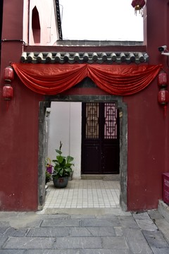 宗教紅墻建筑