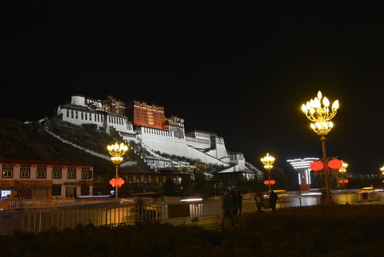 夜色中的布達拉宮