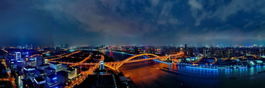 上海盧浦大橋夜景