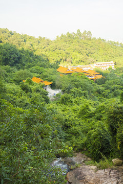 山谷中的觀音寺廟