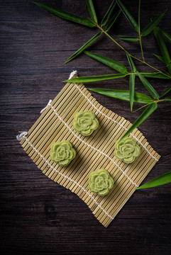 抹茶味綠豆糕
