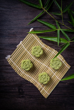 抹茶味綠豆糕