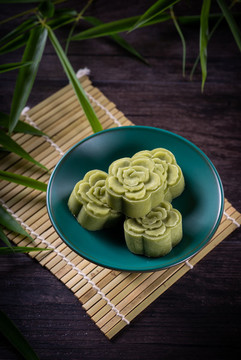 抹茶味綠豆糕