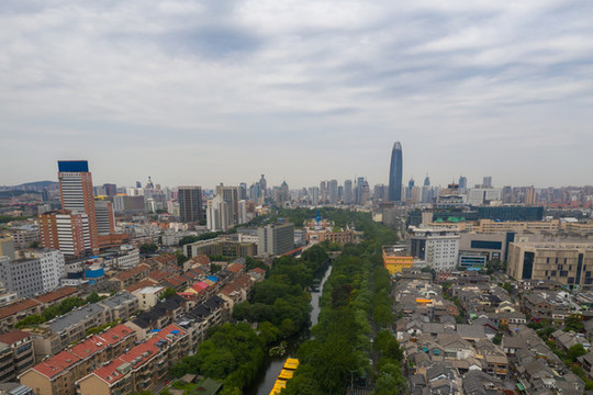 航拍濟(jì)南護(hù)城河