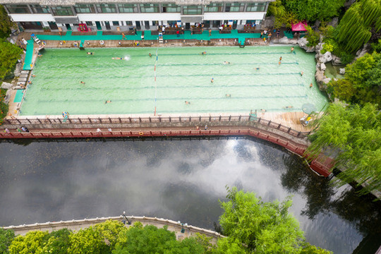 航拍濟南護城河