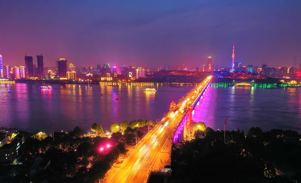 南京長江大橋夜景