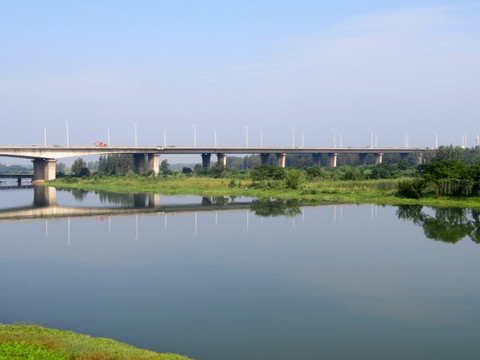 襄陽漢江兩岸風光
