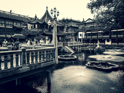 灰色風(fēng)景豫園