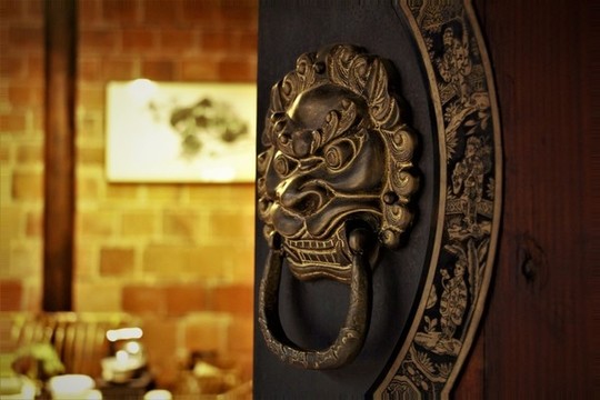 獸頭獅頭大門虎頭拉手木門把手